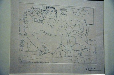 Pablo Picasso - Drinking minotaur and reclining woman (1933) - 3258