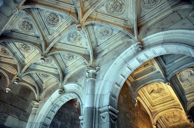 Plafond de l'escalier - Chteau d'Azay-le-Rideau - 6437