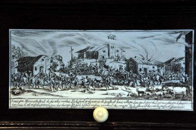 Dtail du Cabinet en poirier de la Grande chambre - Chteau d'Azay-le-Rideau - 6454