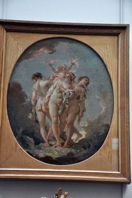 Franois Boucher - Les trois Grces supportant l'amour (ap. 1765) - 0518