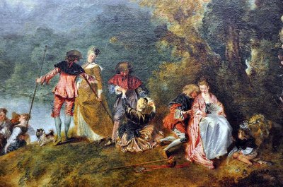 Jean-Antoine Watteau - Plerinage  l'le de Cythre (1717), dtail - 0572