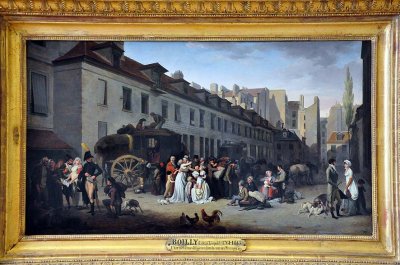 Louis-Lopold Boilly - L'arrive d'une diligence dans la cour des Messageries (1803) - 0621