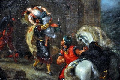 Eugne Delacroix  - Rbecca enleve par le Templier (1858), dtail - 0694