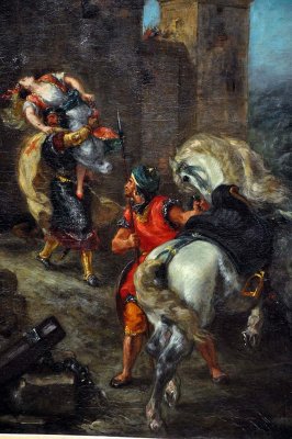 Eugne Delacroix  - Rbecca enleve par le Templier (1858), dtail - 0695