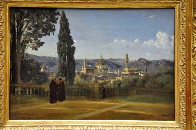 Camille Corot - Florence, vue prise des jardins Boboli (1835-1840) - 0717