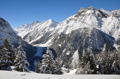 Vue du Mont Bochor: Petit Mont Blanc, col de Napremont et massif de la Portetta - 1024