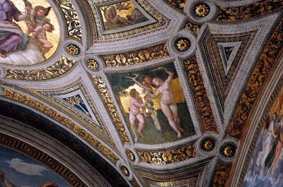 Ceiling of the Room of Signatures (1508-1511), Stanze di Raffaello, Vatican Museum - 2438