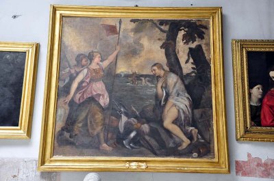 Tiziano and workshop, Allegory of defeat of Vice (or Religion allied with Spain) - 3307