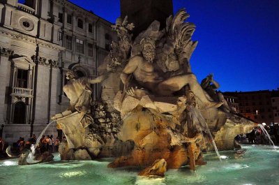 Fountain of the Four Rivers (1651), Bernini, Piazza Navona - 4248
