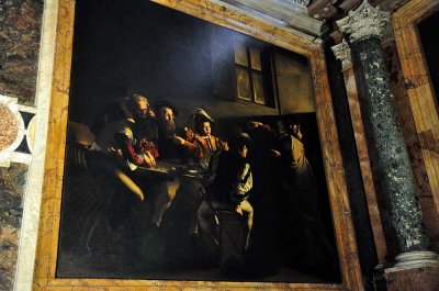 Caravaggio, The Calling of St. Matthew (1599-1600), San Luigi dei Francesi Church, Rome - 4345
