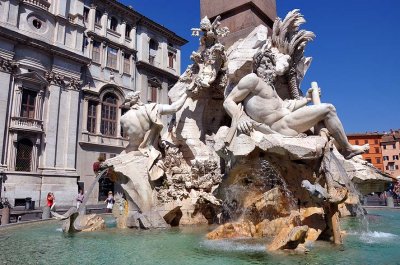 Fountain of the Four Rivers (1651), Bernini, Piazza Navona - 4480