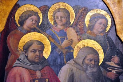 Incoronazione della Vergine, Angeli, Santi e donatori (1444), detail - Filippo Lippi - 2626
