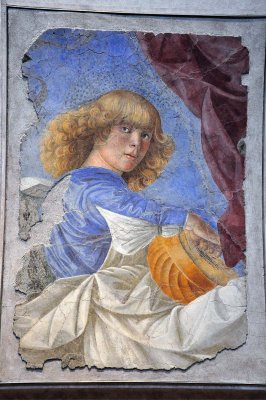 Melozzo degli Ambrosi, called da Forli (1438-1494) - Music making angels, cherubs and apostle's heads, Santi Apostoli -2635