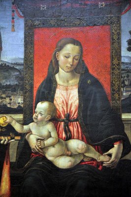 Macrino d'Alba (1470 ca. - 1520-28) - Madonna and child with saints - 3527