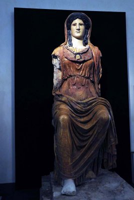 Statua di Minerva seduta, Roma, piazza dell'Emporio (2nd half of 5th cent. BC, Augustan period) - 3960