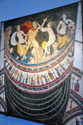 Pannello parietale in opus sectile con scena del ratto di Hylas da parte delle Ninfe (prima metà IX sec d.C.) - 4054