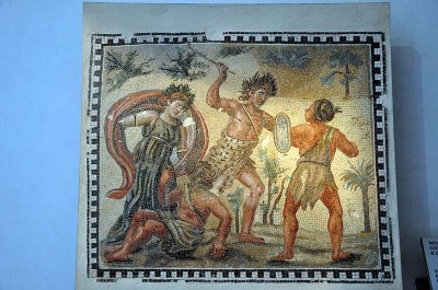 Mosaico pavimentale con lotta tra Dioniso e gli Indiani - Tuscolo, villa Ruffinella (prima met del IX sec. d.C.) -  4061