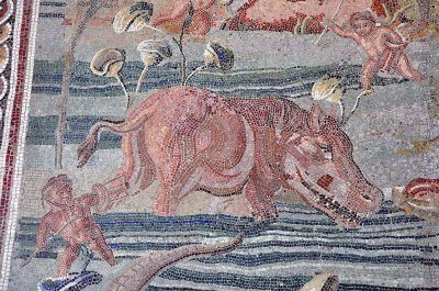 Mosaico pavimentale con paesaggio Nilotico - Roma (II sec. d.C.) - 4067