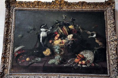 Frans Snyders (1579-1657) - Trois singes voleurs de fruits (annes 1640) - 0840