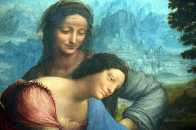 Leonard de Vinci -  La Vierge  lEnfant avec sainte Anne (1503-1513), detail  - 3637