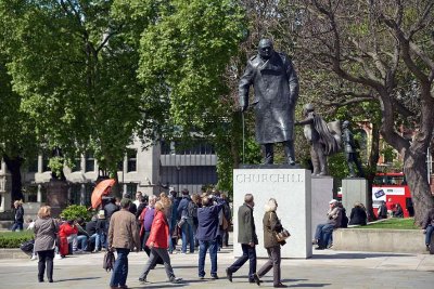 Winston Churchill Statue on Parliament Square - 2753