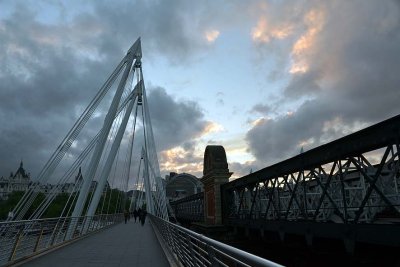 Golden Jubilee Bridge and Charing Cross Bridge - 3178