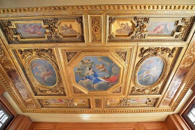 Plafond de la salle de cartes, Bibliothque nationale Richelieu - 5046