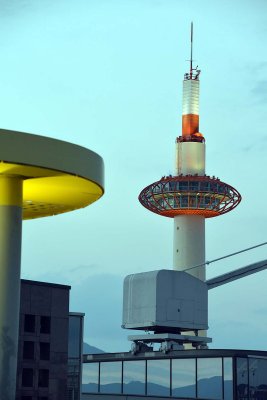 Kyoto Tower seen from the rooftop of Kyoto Station - 9560
