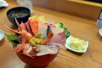 In a sushi restaurant in Wajima, Noto Peninsula - 1086
