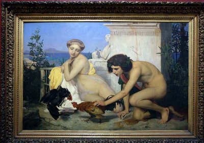 Jean-Léon Gérôme - Jeunes Grecs faisant battre des coqs (Un combat de coqs), 1846 - Musée d'Orsay - 2104