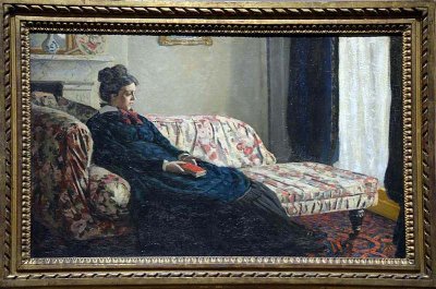 Claude Monet - La mditation, Madame Monet au canap (1871) - Muse d'Orsay - 5364