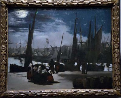 Edouard Manet - Clair de lune sur le port de Boulogne (1868) - Muse d'Orsay - 5369