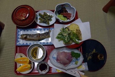 Dinner at Yomoshiro's, Ainokura, Gokayama  - 1542