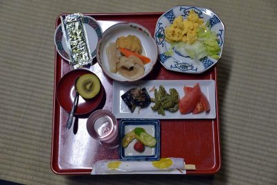Breakfast at Yomoshiro's, Ainokura, Gokayama  - 1554