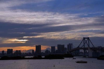 Sunset on Rainbow Bridge - Odaiba - Tokyo - 4253