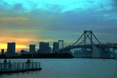 Sunset over Rainbow Bridge - Odaiba - Tokyo - 4331