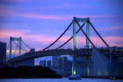 Sunset over Rainbow Bridge - Odaiba - Tokyo - 4345