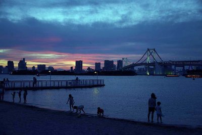 Sunset over Rainbow Bridge - Odaiba - Tokyo - 4355
