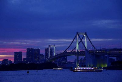 Sunset over Rainbow Bridge - Odaiba - Tokyo - 4366