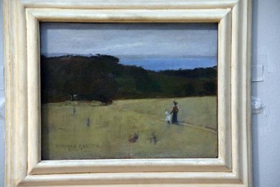 Mount's Bay and Tolcarne from Trewidden Farm Footpath with Alethea and her Mother, 1898 - Norman Garstin - 3948