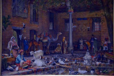 Study for the Courtyard of the Coptic Patriarch's House in Cairo (detail), 1864 - John Frederick Lewis -  4072