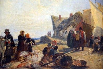 French Coast with Fishermen (detail), 1825 - Richard Parkes Bonington - 4155