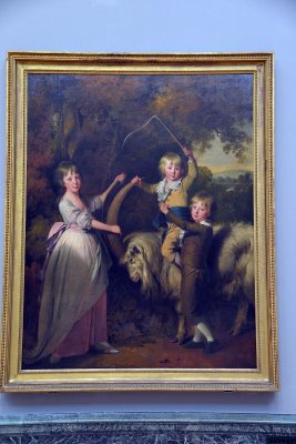 Three Children of Richard Arkwright with a Goat, 1791 - Joseph Wright of Derby - 4291