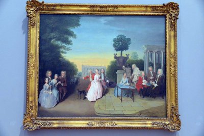 The Schutz Family and their Friends on a Terrace, 1725  - Philip Mercier - 4386