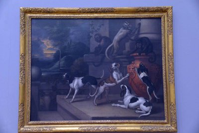 Monkeys and Dogs Playing, 1661 - Francis Barlow - 4402