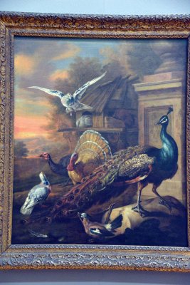 A Peacock and Other Birds in a Landscape, 1700 - Marmaduke Cradock - 4424