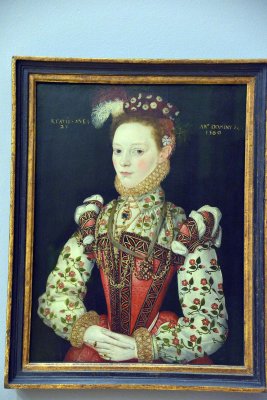 A Young Lady Aged 21, Possibly Helena Snakenborg, Later Marchioness of Northampton, 1569 - British School 16th century - 4451