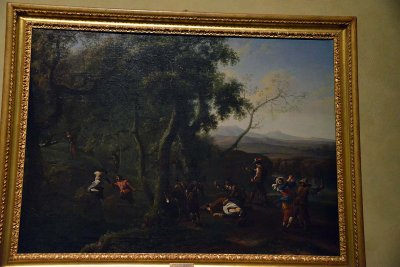 Jan Miel - Scène de brigandage dans la campagne romaine (1645-1650) - Rome, Palais Braschi - 5641