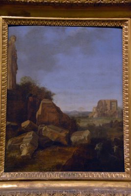 Cornelis Van Poelenburgh - Scène pastorale avec un pisseur parmi les ruines (1621-1623) - Ariccia, Palazzo Chigi - 5664