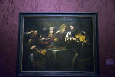 Valentin de Boulogne - Réunion de musiciens et de soldats (1625-1630) - Strasbourg, Musée des beaux-arts - 5697
